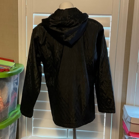 Jones New York Black Hooded Puffer Jacket - Picture 4 of 8